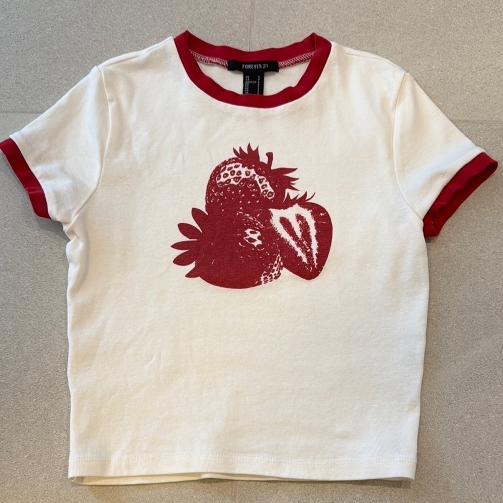 Forever 21 Strawberry Baby Tee